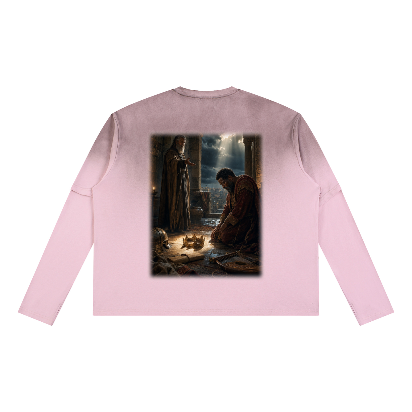 Jubilore “David” Unisex Vintage Wash Layered T-Shirt