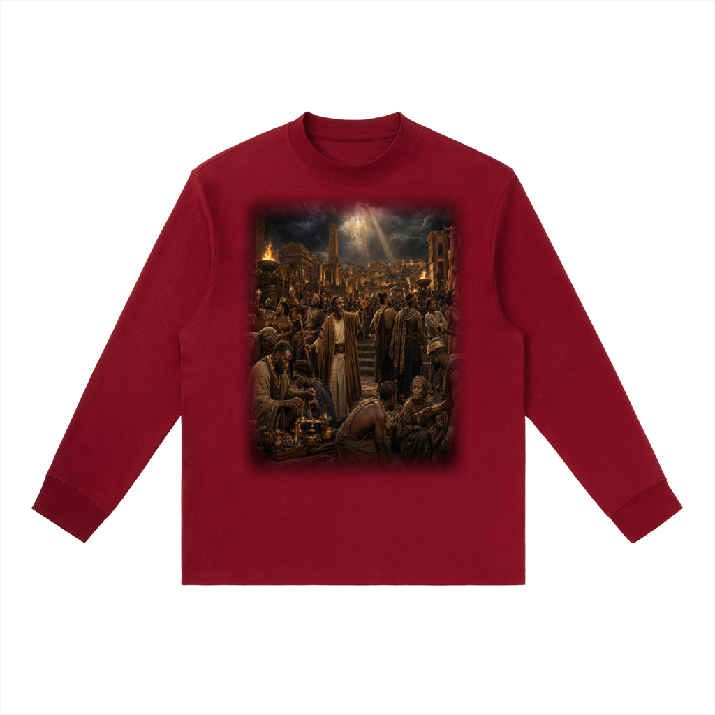 Jubilore "Sodom & Gomorrah" Essential Crewneck Long-Sleeve T-Shirt