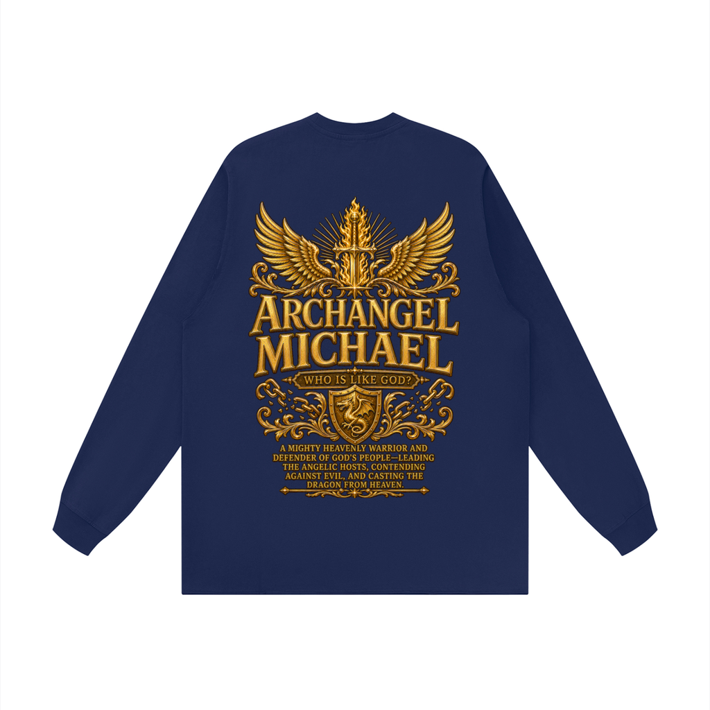 Jubilore "Michael" Unisex Raw Hem Long Sleeve T-Shirt