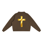 Jubiloré "BCA" Essential Fleece Mock-Neck Crew Sweatshirt