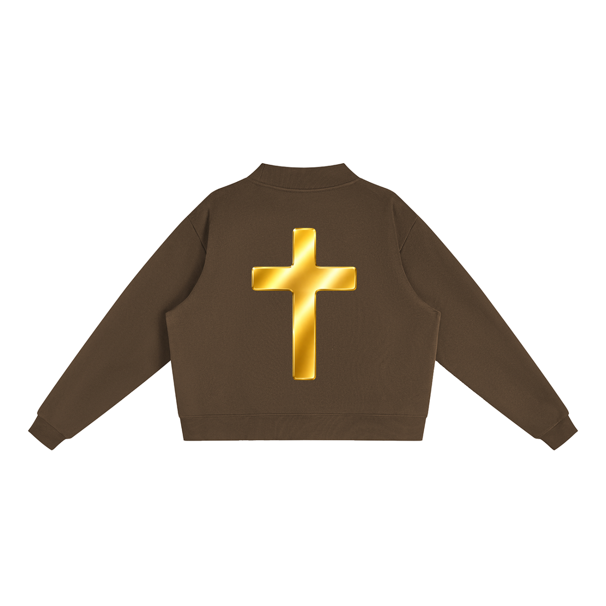 Jubiloré "BCA" Essential Fleece Mock-Neck Crew Sweatshirt