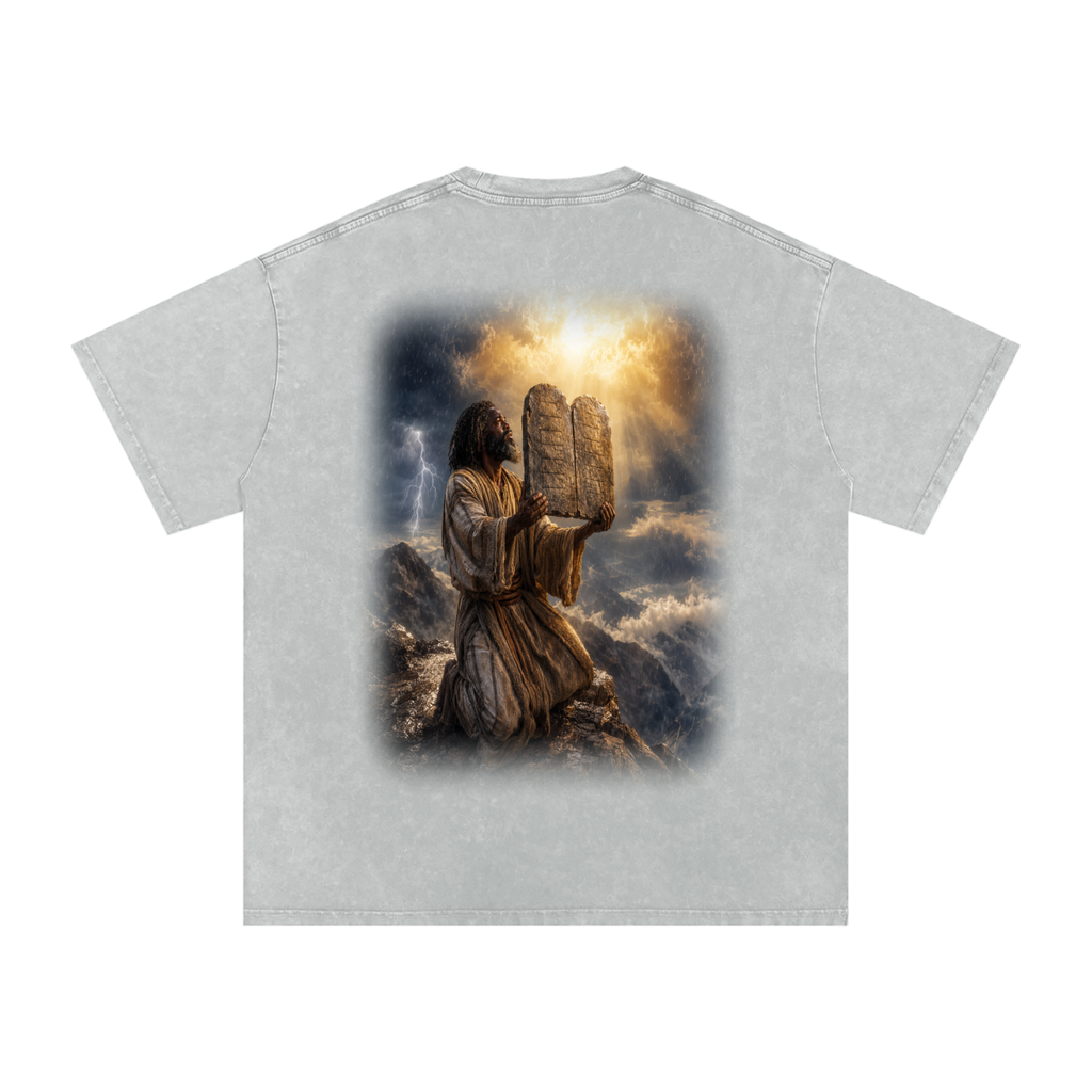 Jubilore “Moses” Snow Washed Oversized Cotton T-Shirt