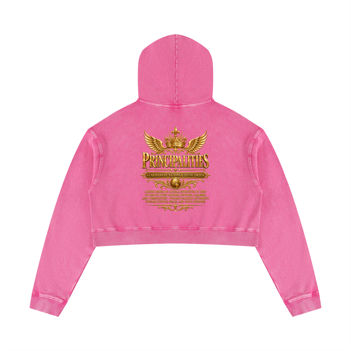 Jubiloré "Principalities" Women’s Mineral Washed Crop Hoodie