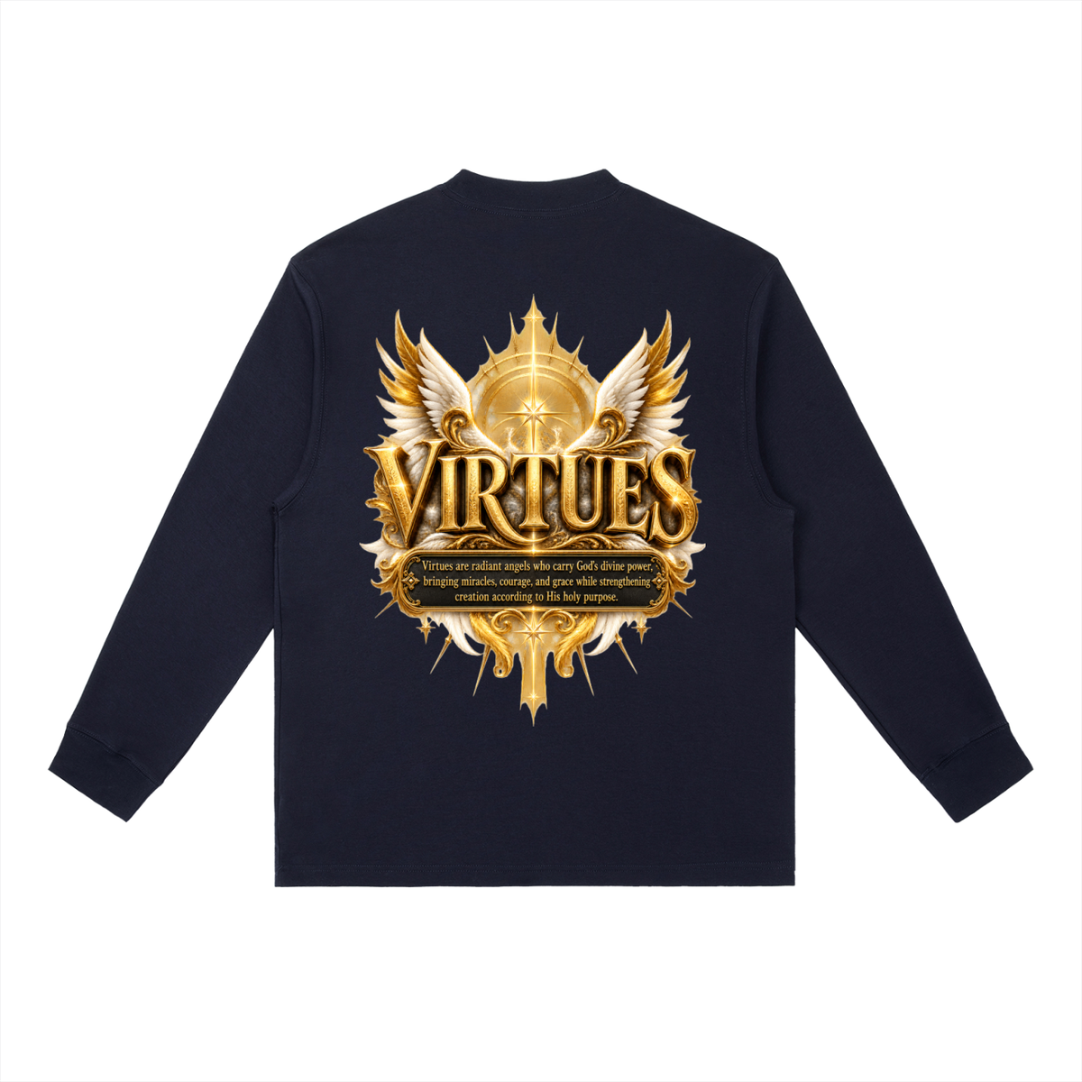 Jubilore "Virtues" Essential Crewneck Long-Sleeve T-Shirt