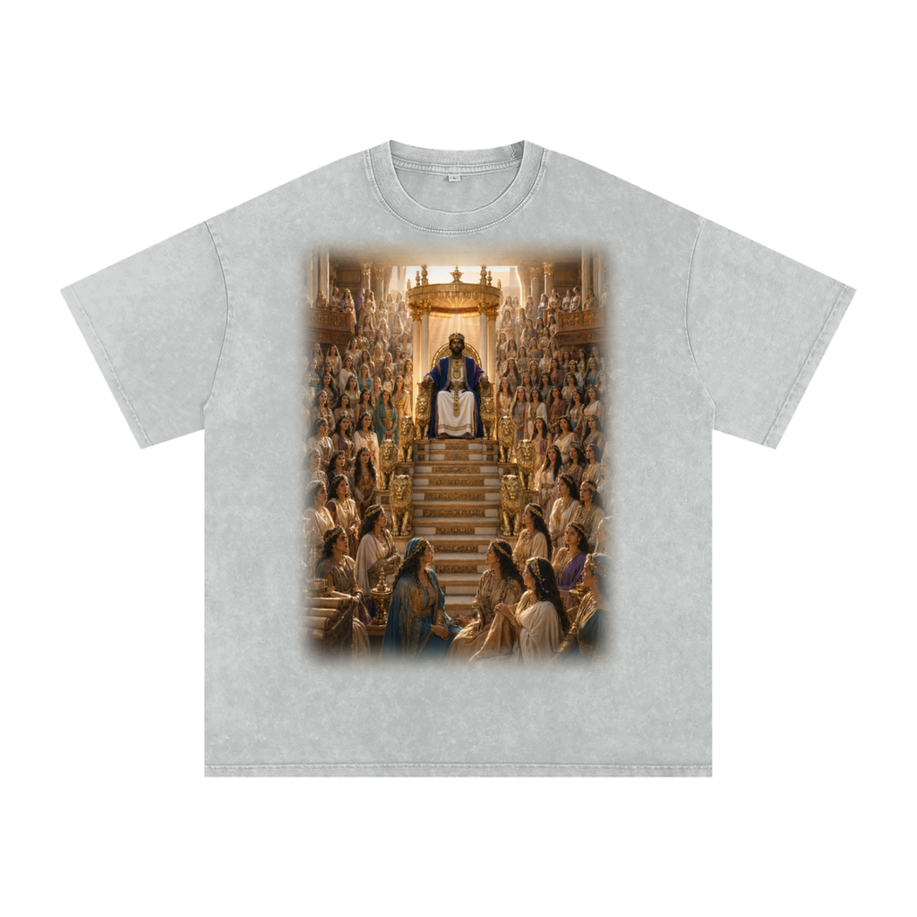 Jubilore “Solomon” Snow Washed Oversized Cotton T-Shirt