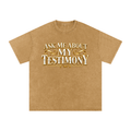 Jubilore "AMMT" Snow Washed Oversized Cotton T-Shirt