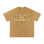 Jubilore "AMMT" Snow Washed Oversized Cotton T-Shirt