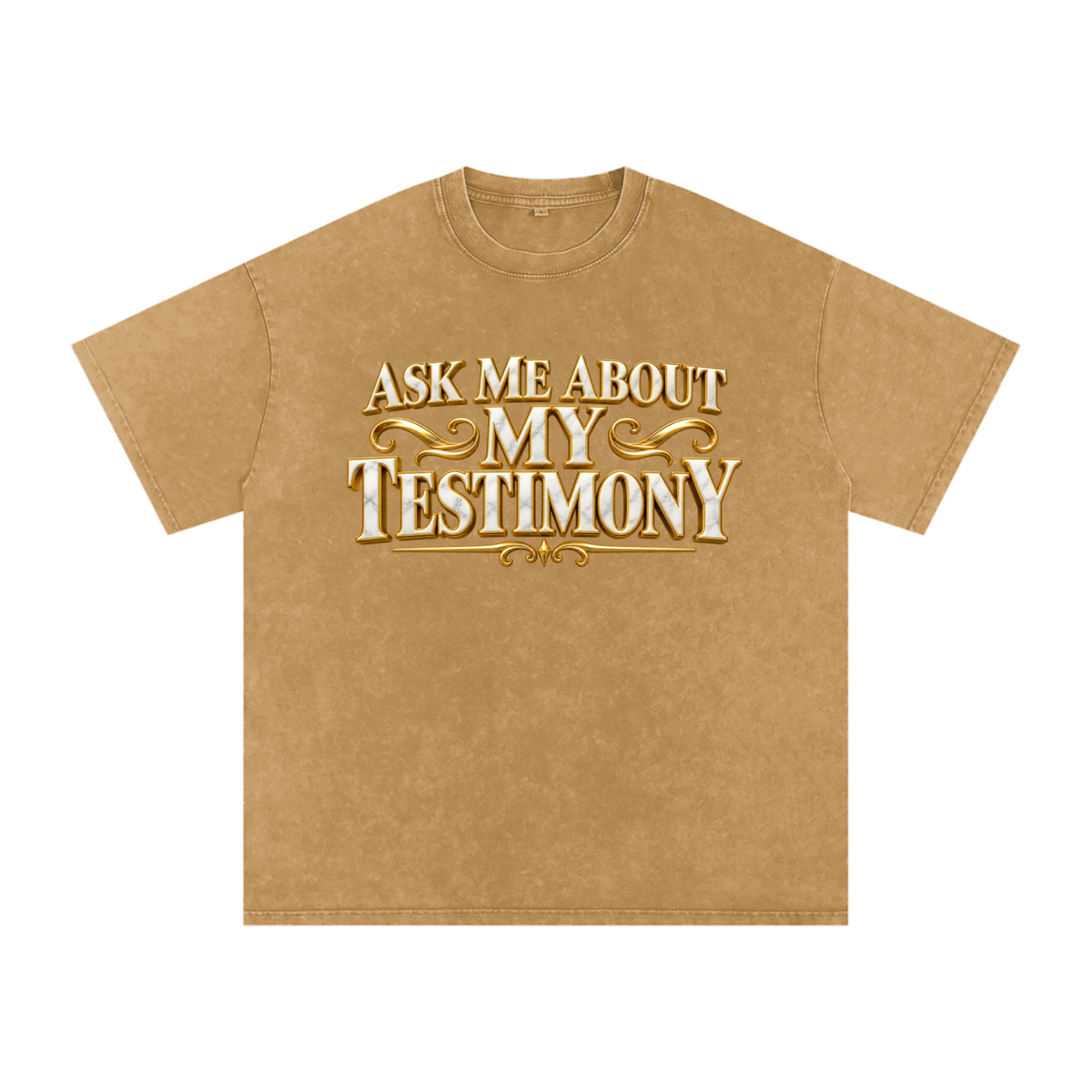 Jubilore "AMMT" Snow Washed Oversized Cotton T-Shirt