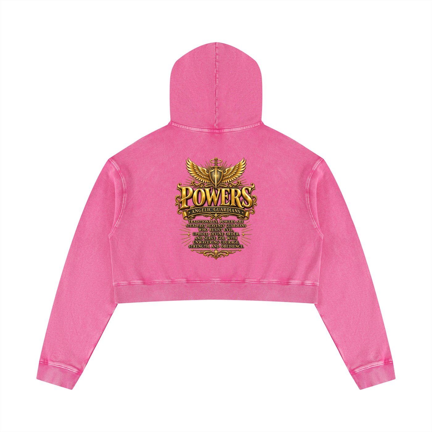 Jubiloré "Powers" Women’s Mineral Washed Crop Hoodie