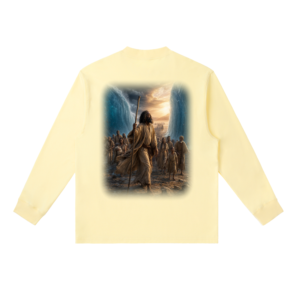 Jubilore “Moses” Essential Crewneck Long-Sleeve T-Shirt