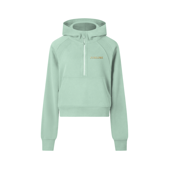 Jubiloré Cropped Half-Zip Hoodie