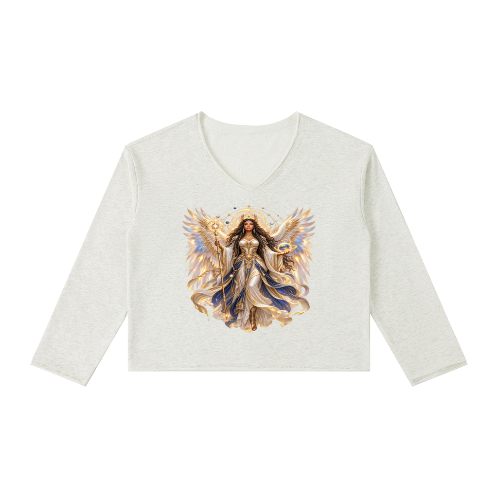 Jubiloré "Dominions" Women's Raw Hem Long Sleeve T-Shirt