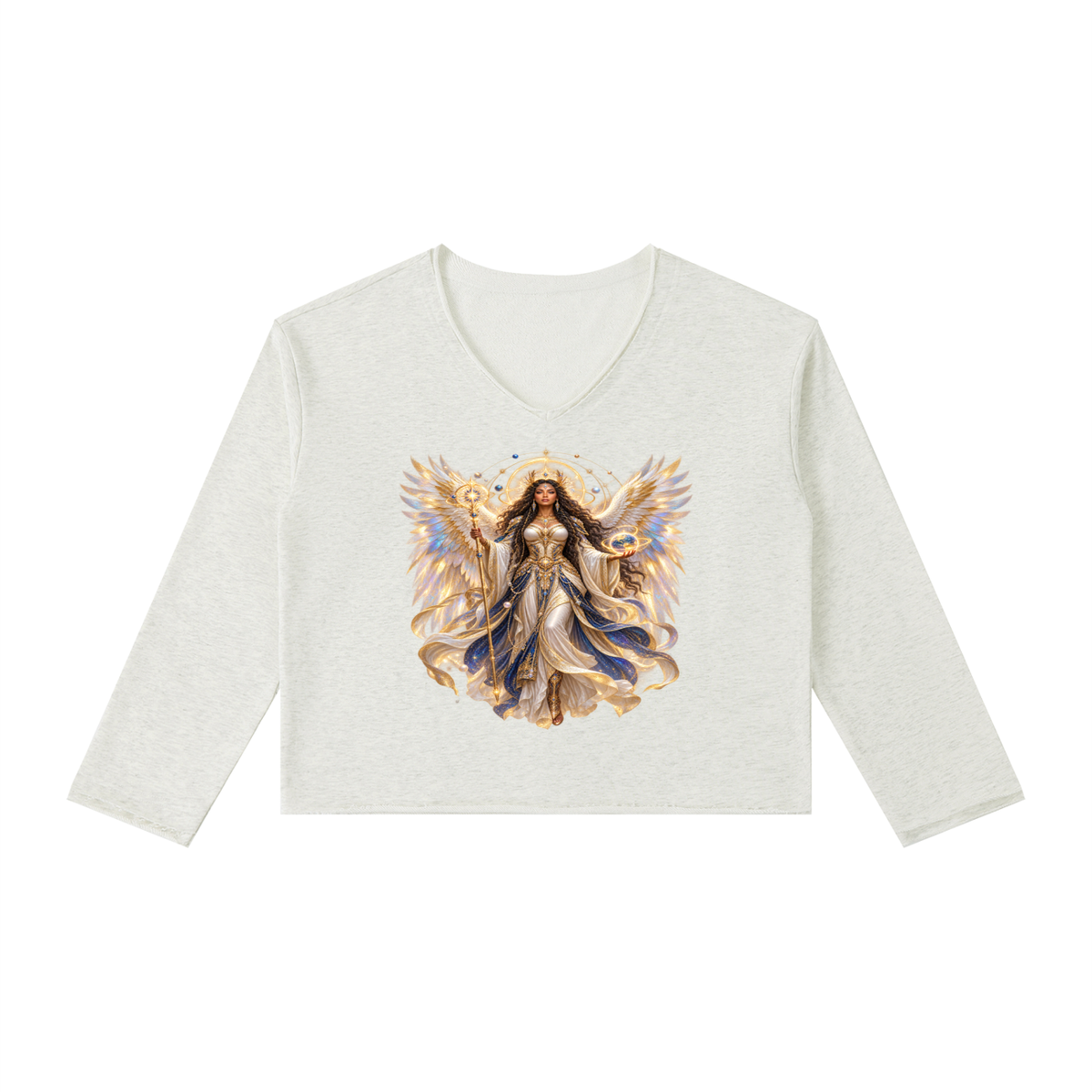 Jubiloré "Dominions" Women's Raw Hem Long Sleeve T-Shirt
