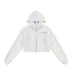 Jubiloré Essential Cropped Zip-Up Hoodie