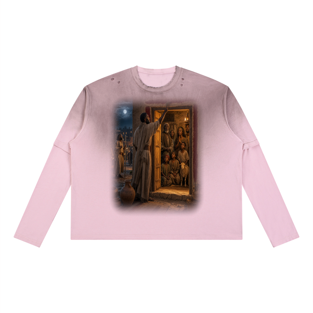Jubilore “Moses” Unisex Vintage Wash Layered T-Shirt