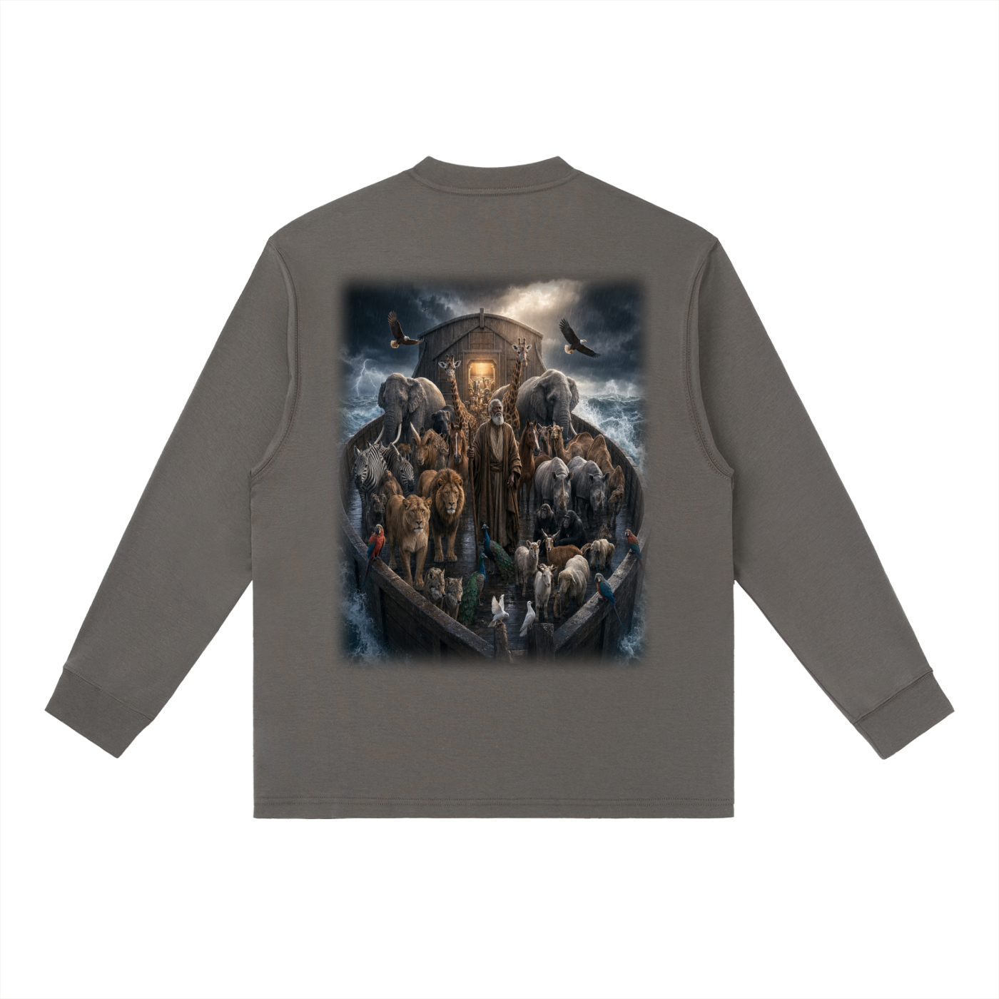 Jubilore "Noah" Essential Crewneck Long-Sleeve T-Shirt