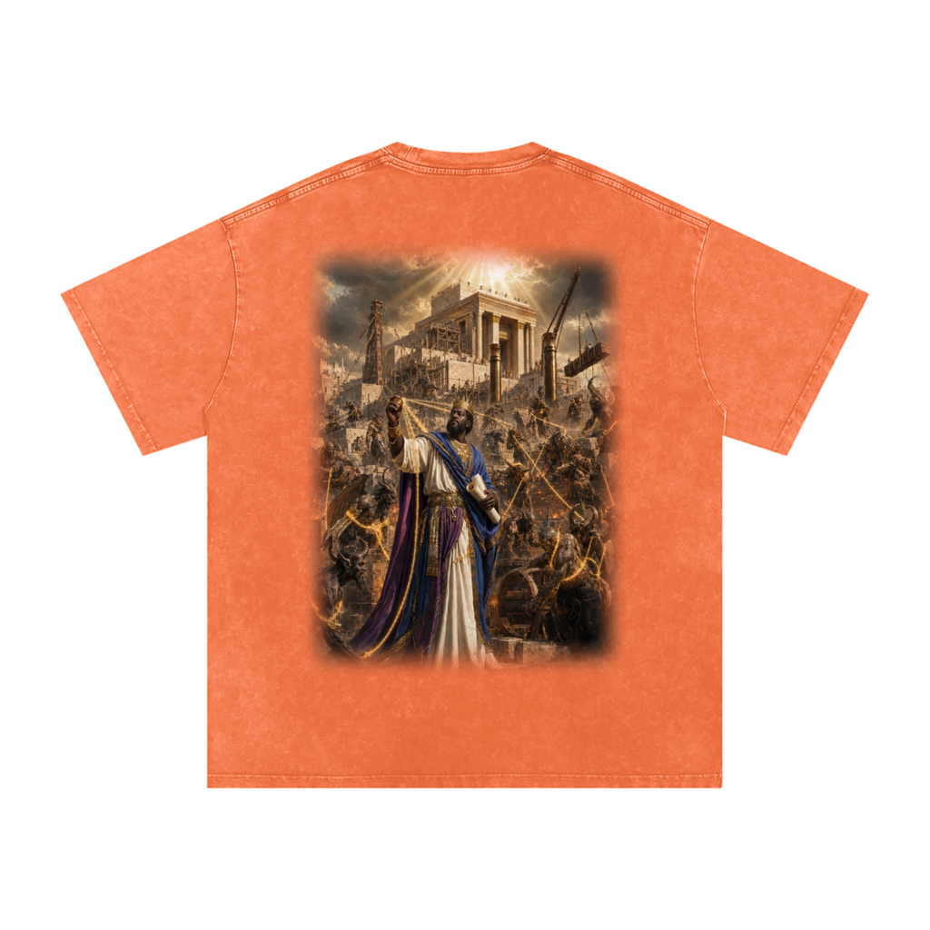 Jubilore “Solomon” Snow Washed Oversized Cotton T-Shirt