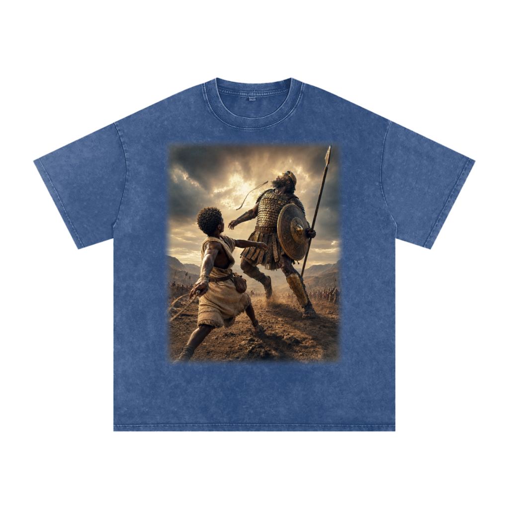 Jubilore “David” Snow Washed Oversized Cotton T-Shirt