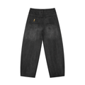 Jubilore Men's Sunfade Vintage Wash Barrel Leg Jeans
