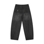 Jubilore Men's Sunfade Vintage Wash Barrel Leg Jeans