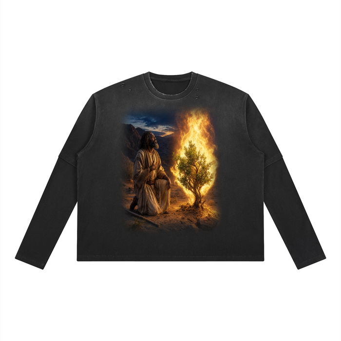 Jubilore “Moses” Unisex Vintage Wash Layered T-Shirt