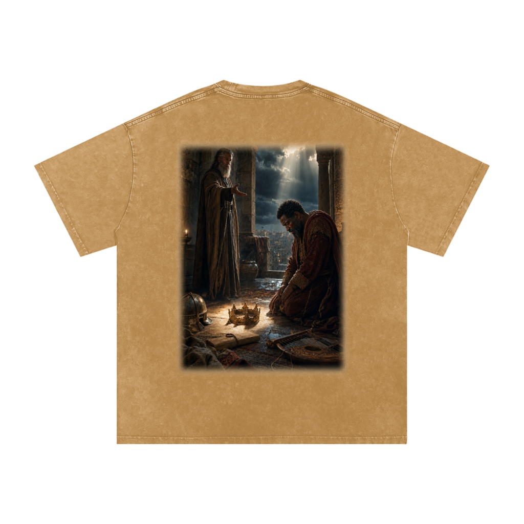 Jubilore “David” Snow Washed Oversized Cotton T-Shirt