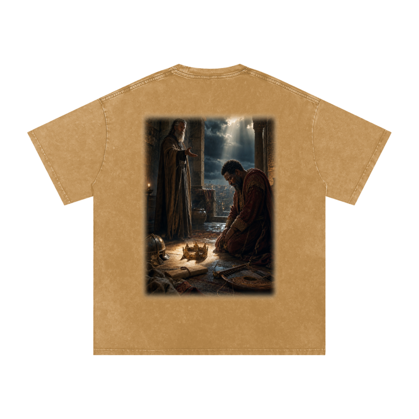 Jubilore “David” Snow Washed Oversized Cotton T-Shirt