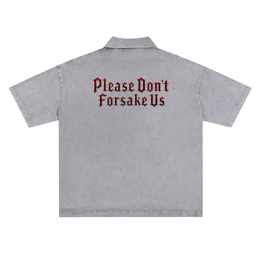 Jubilore Darkhorse Heavyweight Snow-Washed Polo T-Shirt