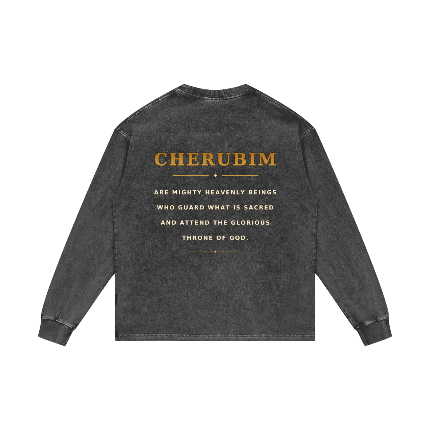 Jubilore Cherubim Acid Wash Oversize Long Sleeve T-Shirt
