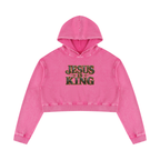 Jubiloré "JIK" Women’s Mineral Washed Crop Hoodie