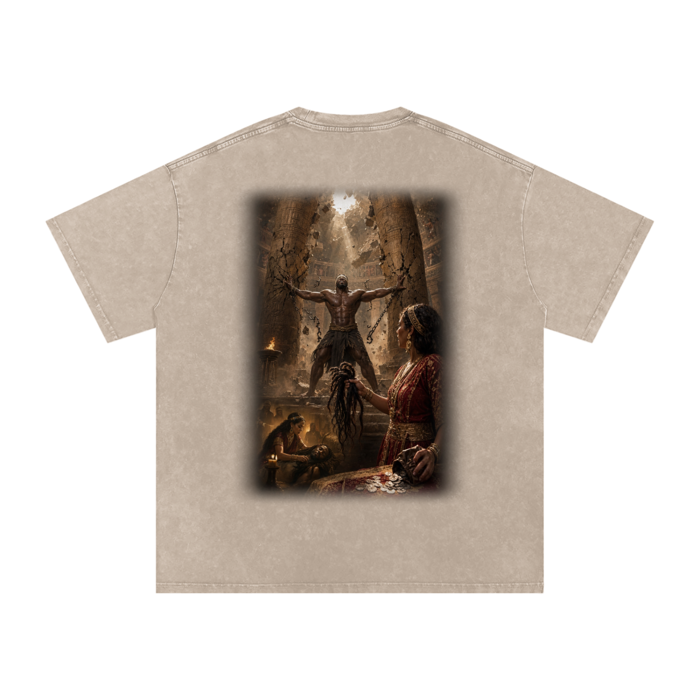 Jubilore “Samson” Snow Washed Oversized Cotton T-Shirt