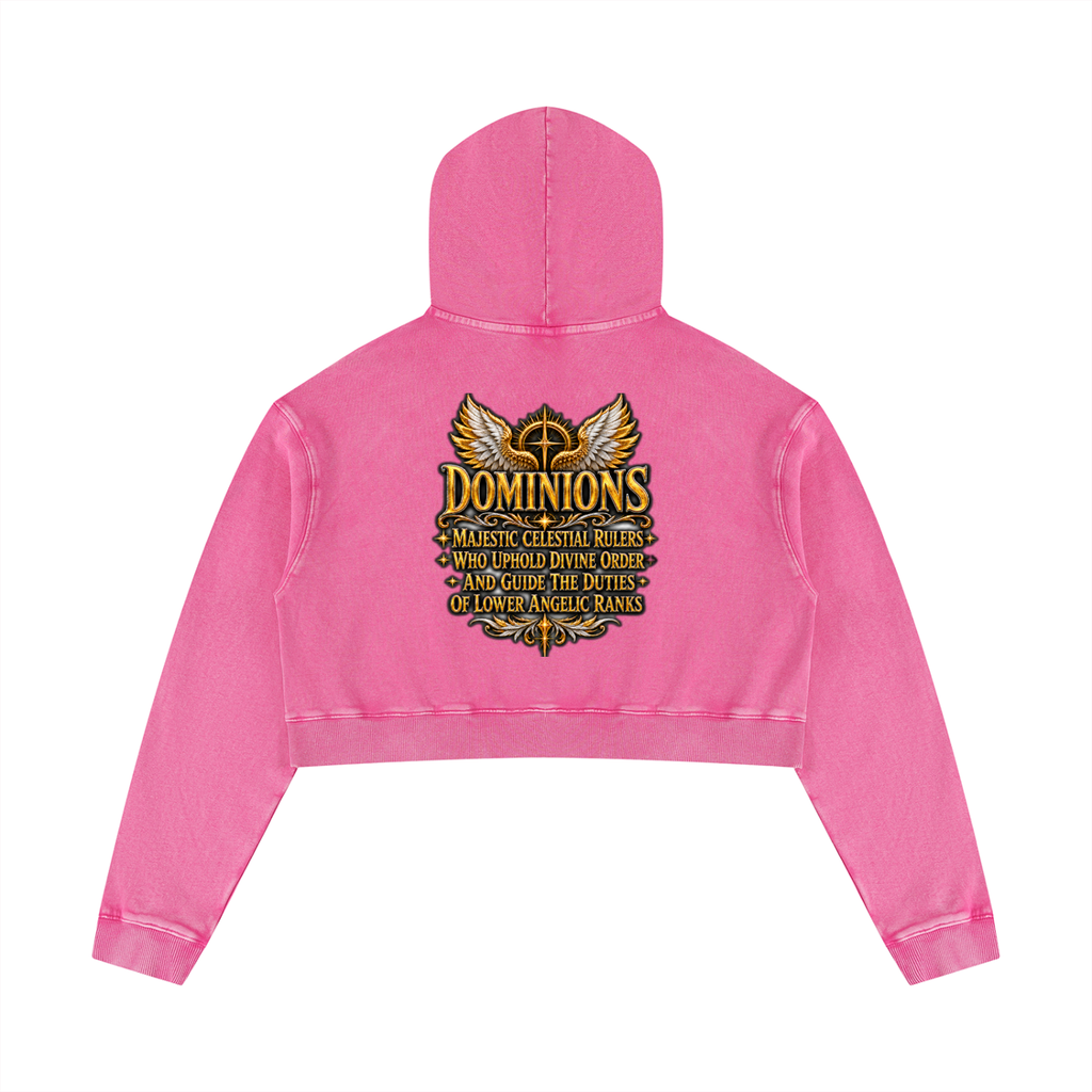 Jubiloré "Dominions" Women’s Mineral Washed Crop Hoodie