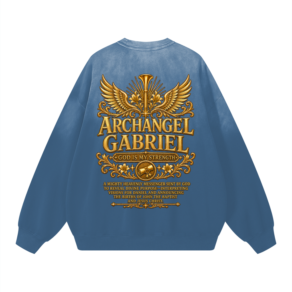 Jubilore "Gabriel" Sunfade Drop-Shoulder Cotton Sweatshirt