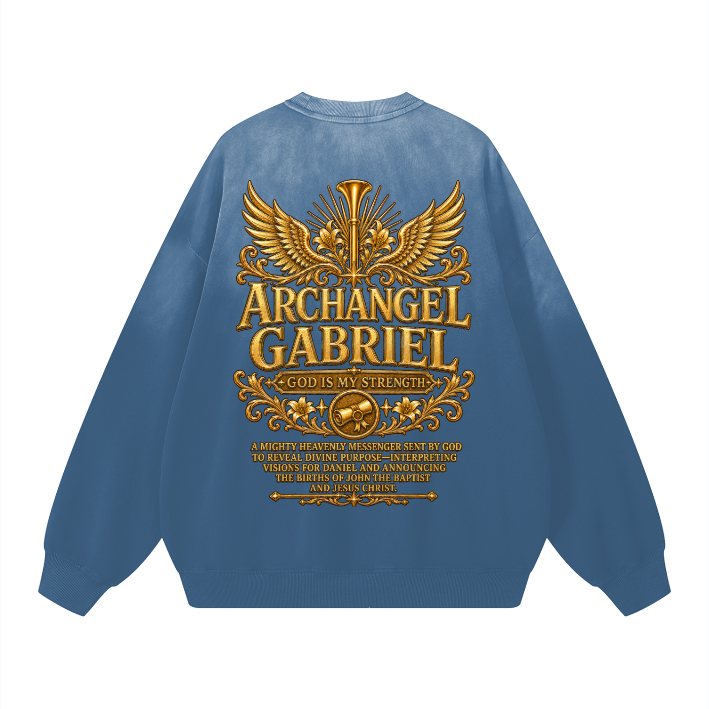 Jubilore "Gabriel" Sunfade Drop-Shoulder Cotton Sweatshirt