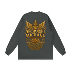 Jubilore "Michael" Unisex Raw Hem Long Sleeve T-Shirt