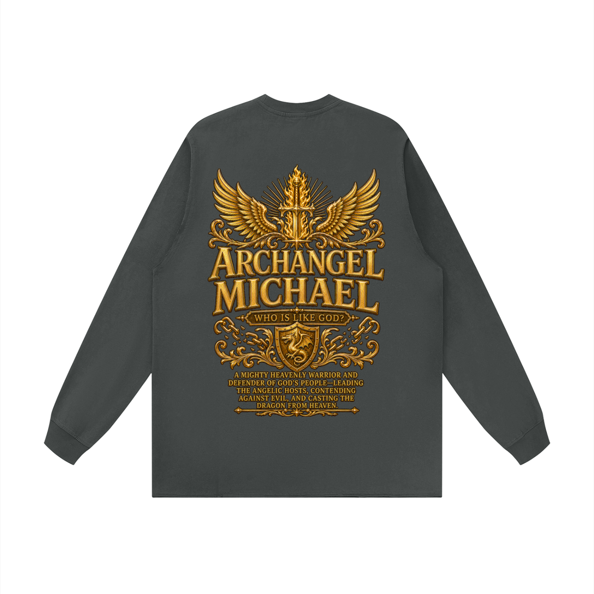 Jubilore "Michael" Unisex Raw Hem Long Sleeve T-Shirt