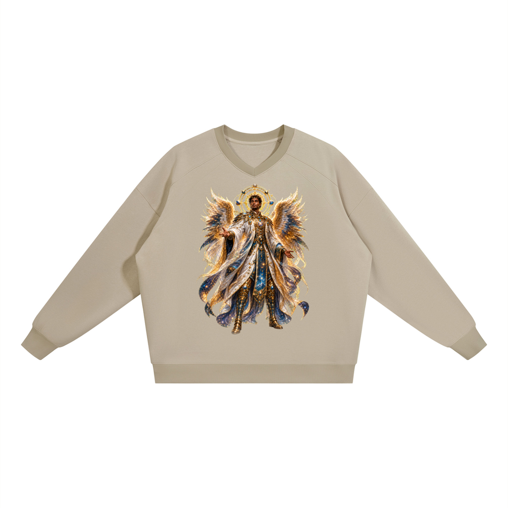 Jubilore "Principalities" Unisex Oversized V-Neck Sweatshirt