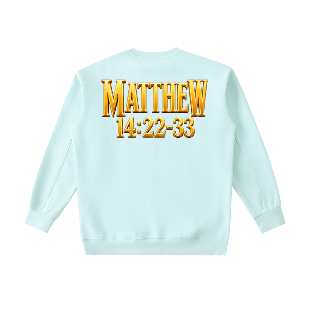 Jubilore "Jesus Walks On Water" Essential Heavyweight Crewneck Sweatshirt