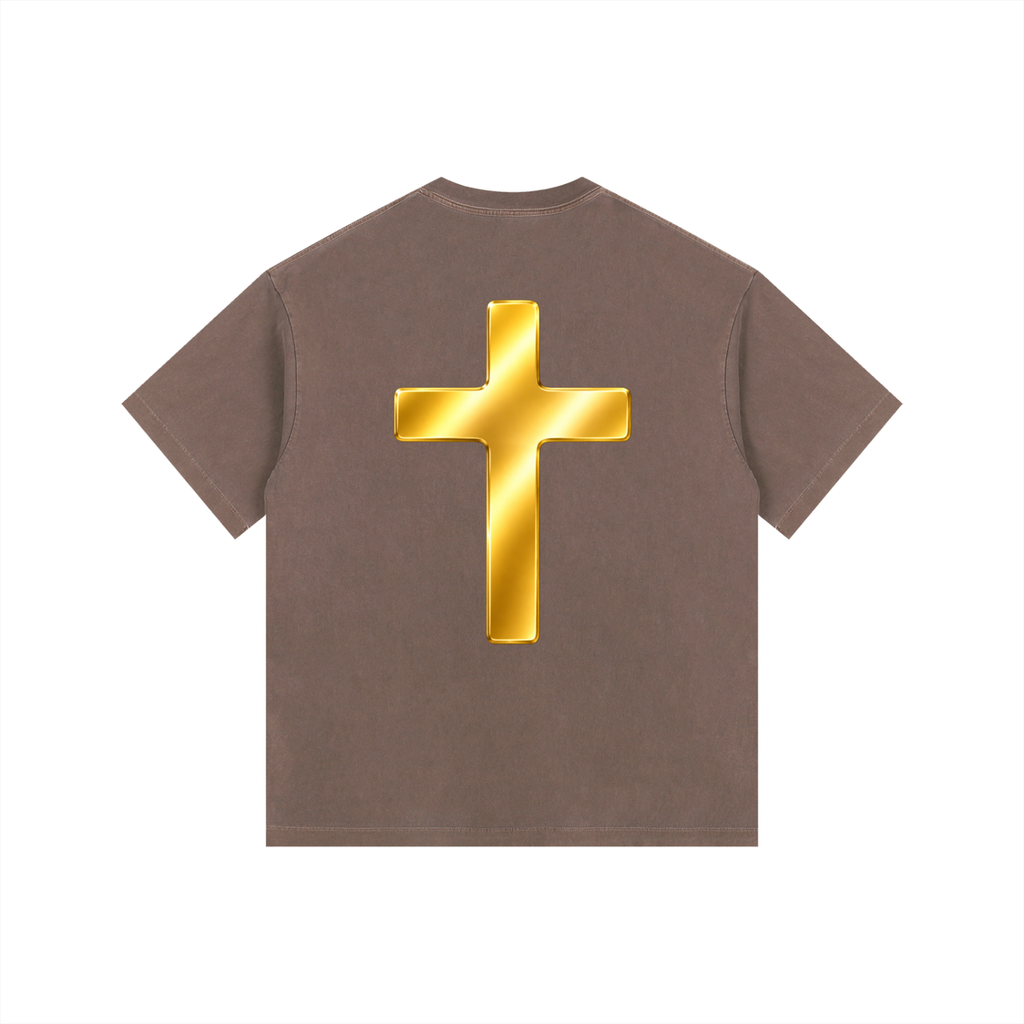 Jubilore "Jesus Is LORD" Vintage Washed Oversized Cotton T-Shirt