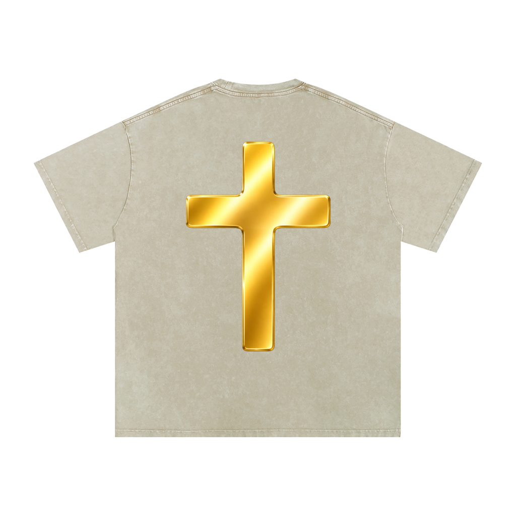 Jubilore "Shroud of Turin" Snow Washed Oversized Cotton T-Shirt