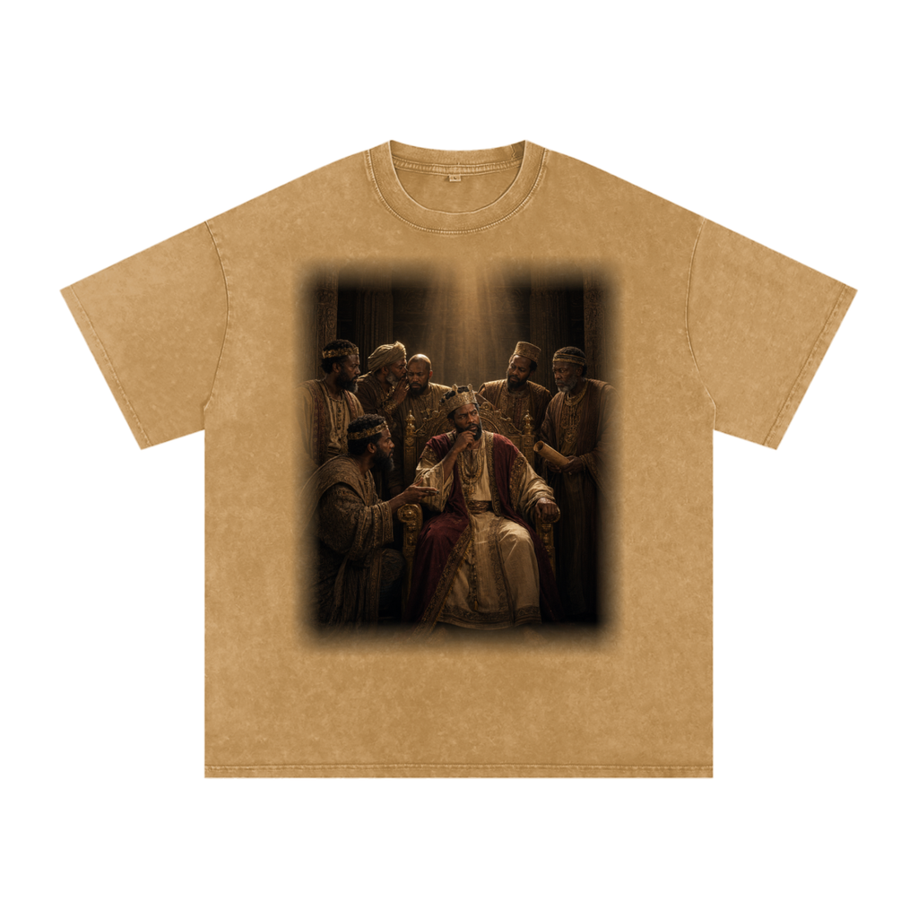 Jubilore "Daniel" Snow Washed Oversized Cotton T-Shirt