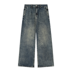 Jubilore Men's Vintage Wash Denim Jeans