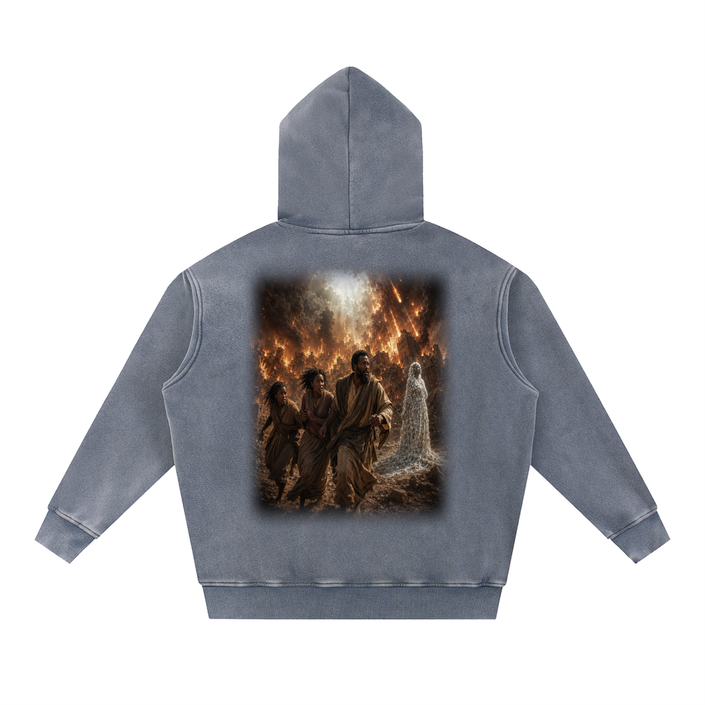 Jubilore "Sodom & Gomorroh" Snow Wash Fleece Oversize Hoodie