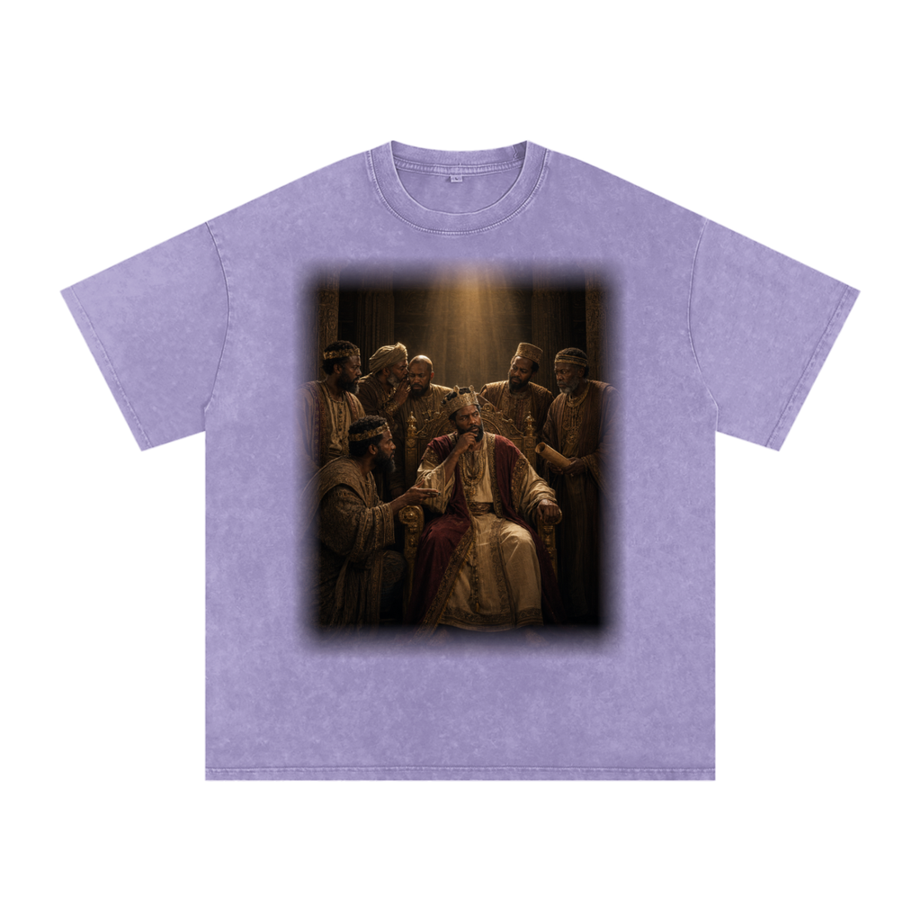 Jubilore "Daniel" Snow Washed Oversized Cotton T-Shirt
