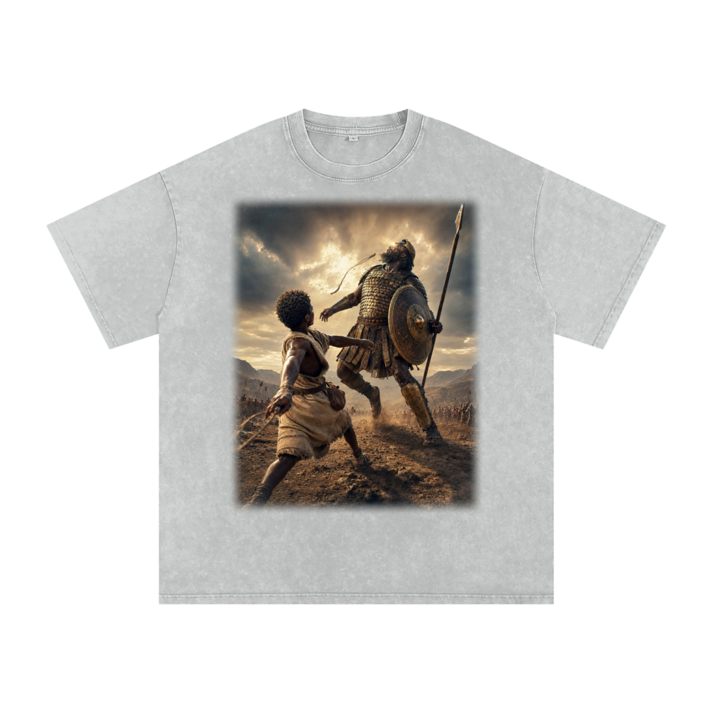 Jubilore “David” Snow Washed Oversized Cotton T-Shirt