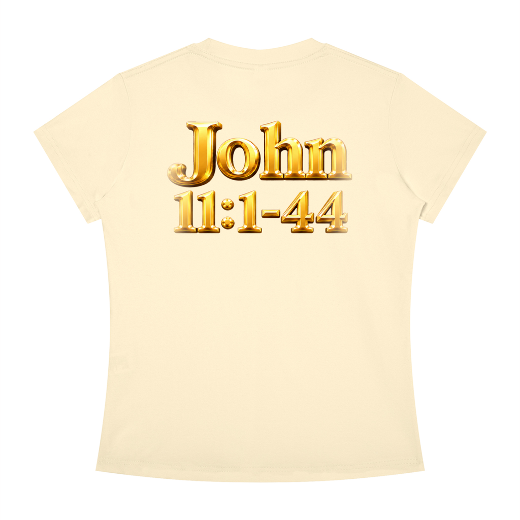 Jubiloré “Jesus Resurrects Lazarus” Women's Slim Fit Crewneck T-Shirt