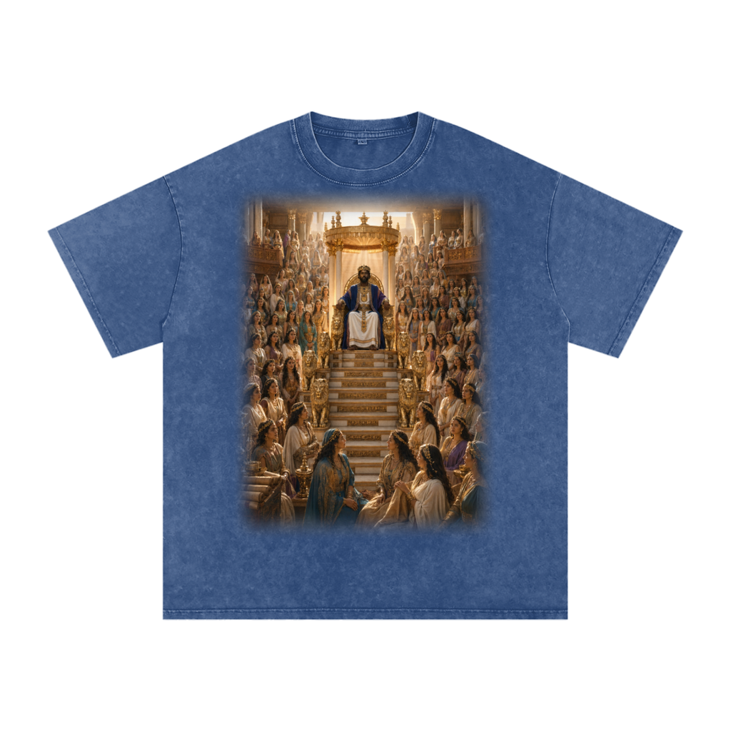 Jubilore “Solomon” Snow Washed Oversized Cotton T-Shirt