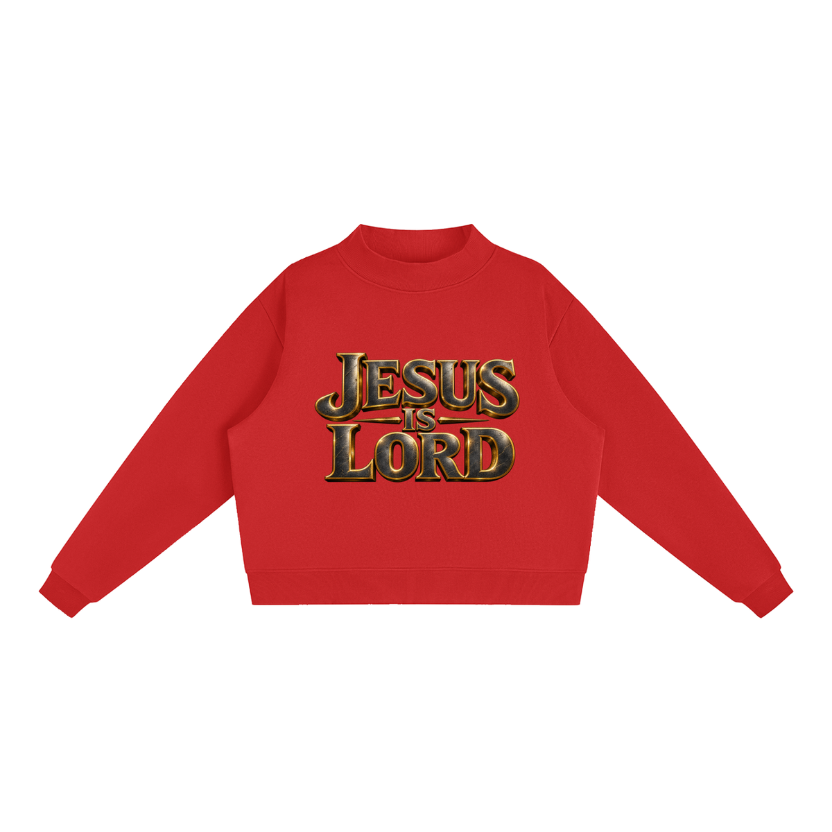 Jubiloré "JIL" Essential Fleece Mock-Neck Crew Sweatshirt