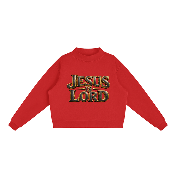 Jubiloré "JIL" Essential Fleece Mock-Neck Crew Sweatshirt