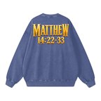 Jubilore "Jesus Walks On Water" Snow Washed Oversized Sweatshirt